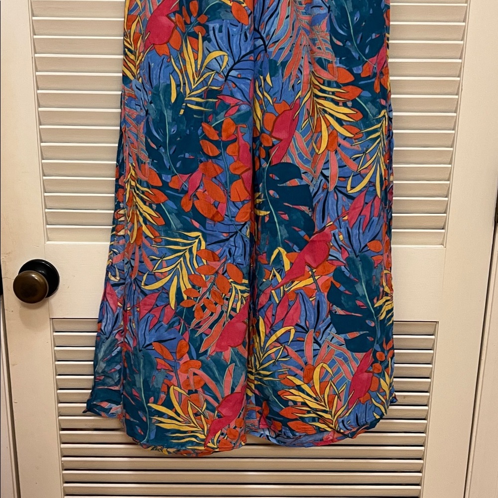Kona Sol Wide-Leg Pants in Tropical Print, Size Medium, GUC - Picture 7 of 12